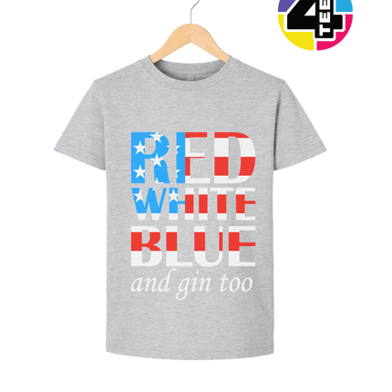 Red White Blue & Gin Too Youth Tee