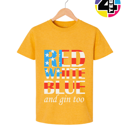 Red White Blue & Gin Too Youth Tee