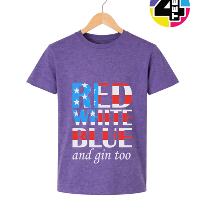 Red White Blue & Gin Too Youth Tee