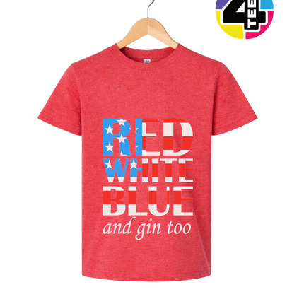 Red White Blue & Gin Too Youth Tee