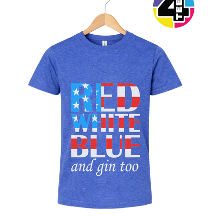 Red White Blue & Gin Too Youth Tee