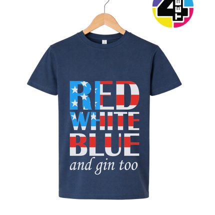 Red White Blue & Gin Too Youth Tee