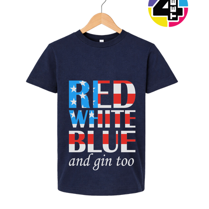 Red White Blue & Gin Too Youth Tee