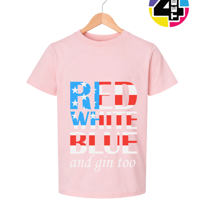 Red White Blue & Gin Too Youth Tee