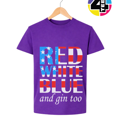 Red White Blue & Gin Too Youth Tee