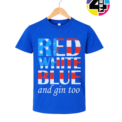 Red White Blue & Gin Too Youth Tee