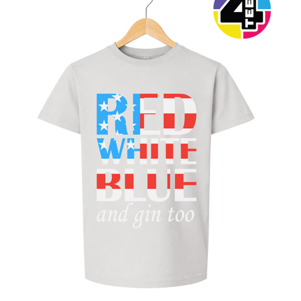 Red White Blue & Gin Too Youth Tee
