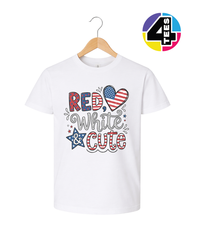 Red White & Cute Youth Tee