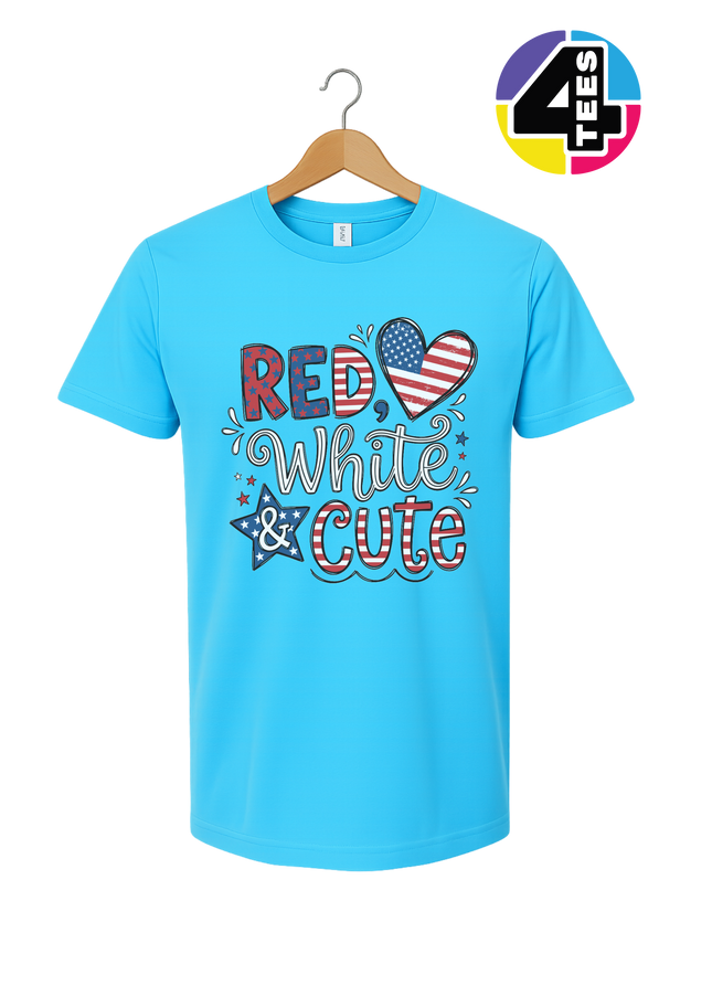 Red White & Cute Tee