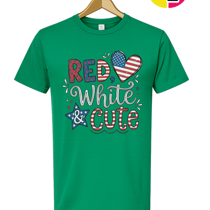 Red White & Cute Tee