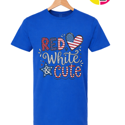 Red White & Cute Tee