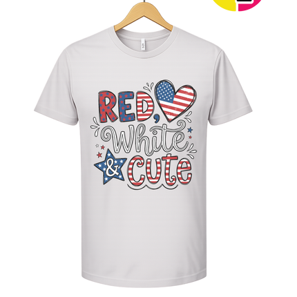 Red White & Cute Tee