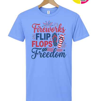 Fireworks Flip Flops Freedom Tee
