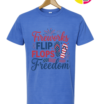 Fireworks Flip Flops Freedom Tee