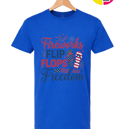 Fireworks Flip Flops Freedom Tee