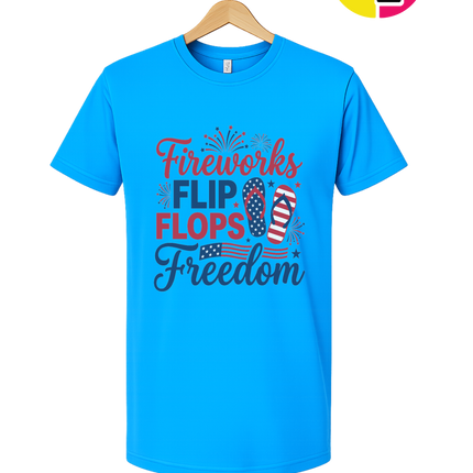 Fireworks Flip Flops Freedom Tee