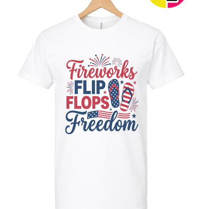 Fireworks Flip Flops Freedom Tee