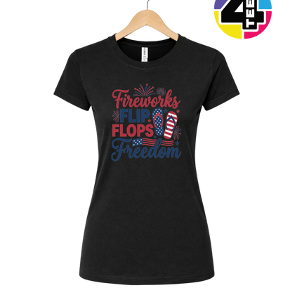 Fireworks Flip Flops Freedom Women's Tee