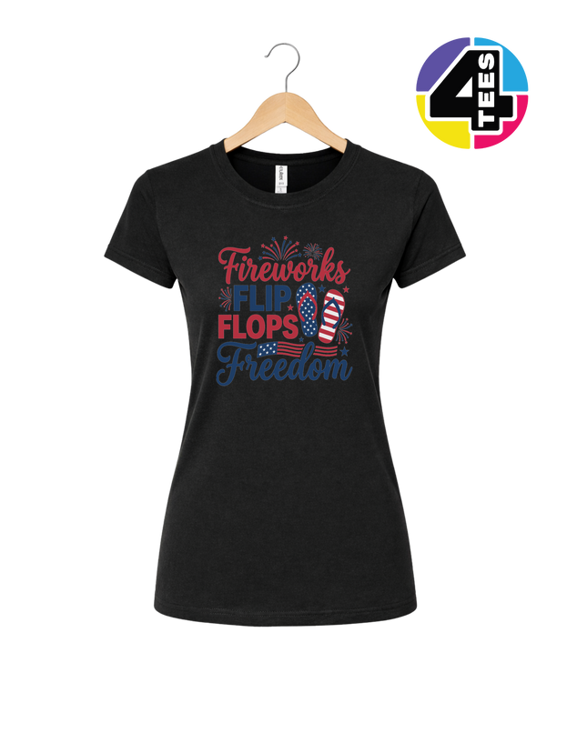 Fireworks Flip Flops Freedom Women's Tee