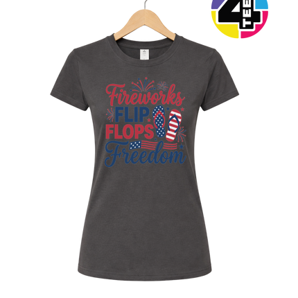 Fireworks Flip Flops Freedom Women's Tee