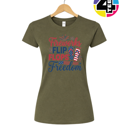 Fireworks Flip Flops Freedom Women's Tee