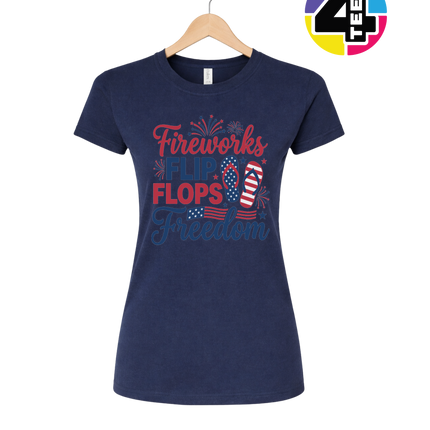 Fireworks Flip Flops Freedom Women's Tee