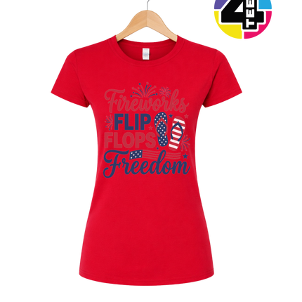 Fireworks Flip Flops Freedom Women's Tee