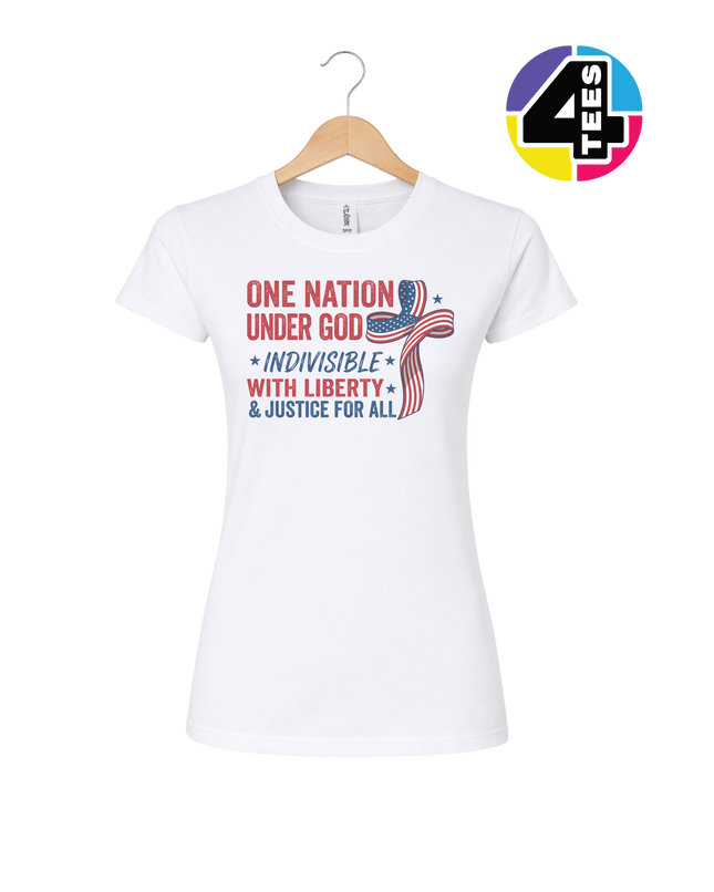 One Nation Liberty Ribbon Women's Tee