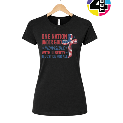 One Nation Liberty Ribbon Women's Tee