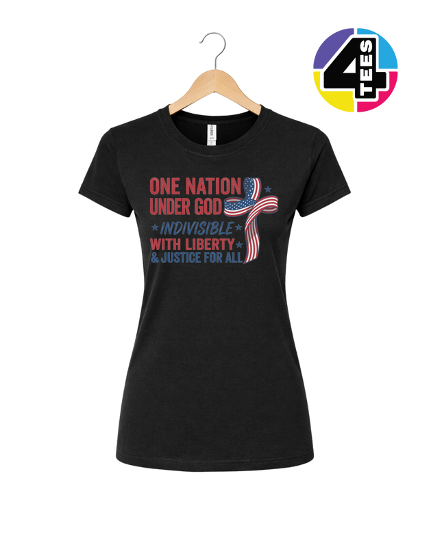 One Nation Liberty Ribbon Women's Tee