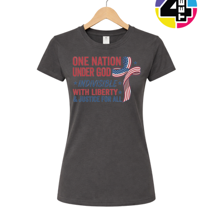 One Nation Liberty Ribbon Women's Tee
