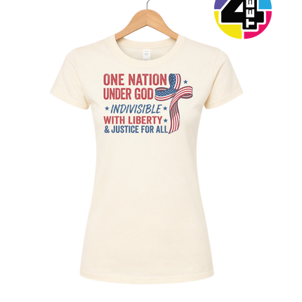 One Nation Liberty Ribbon Women's Tee