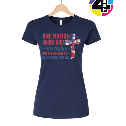 One Nation Liberty Ribbon Women's Tee