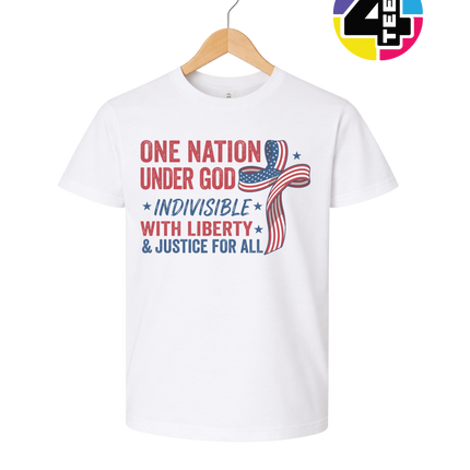 One Nation Liberty Ribbon Youth Tee