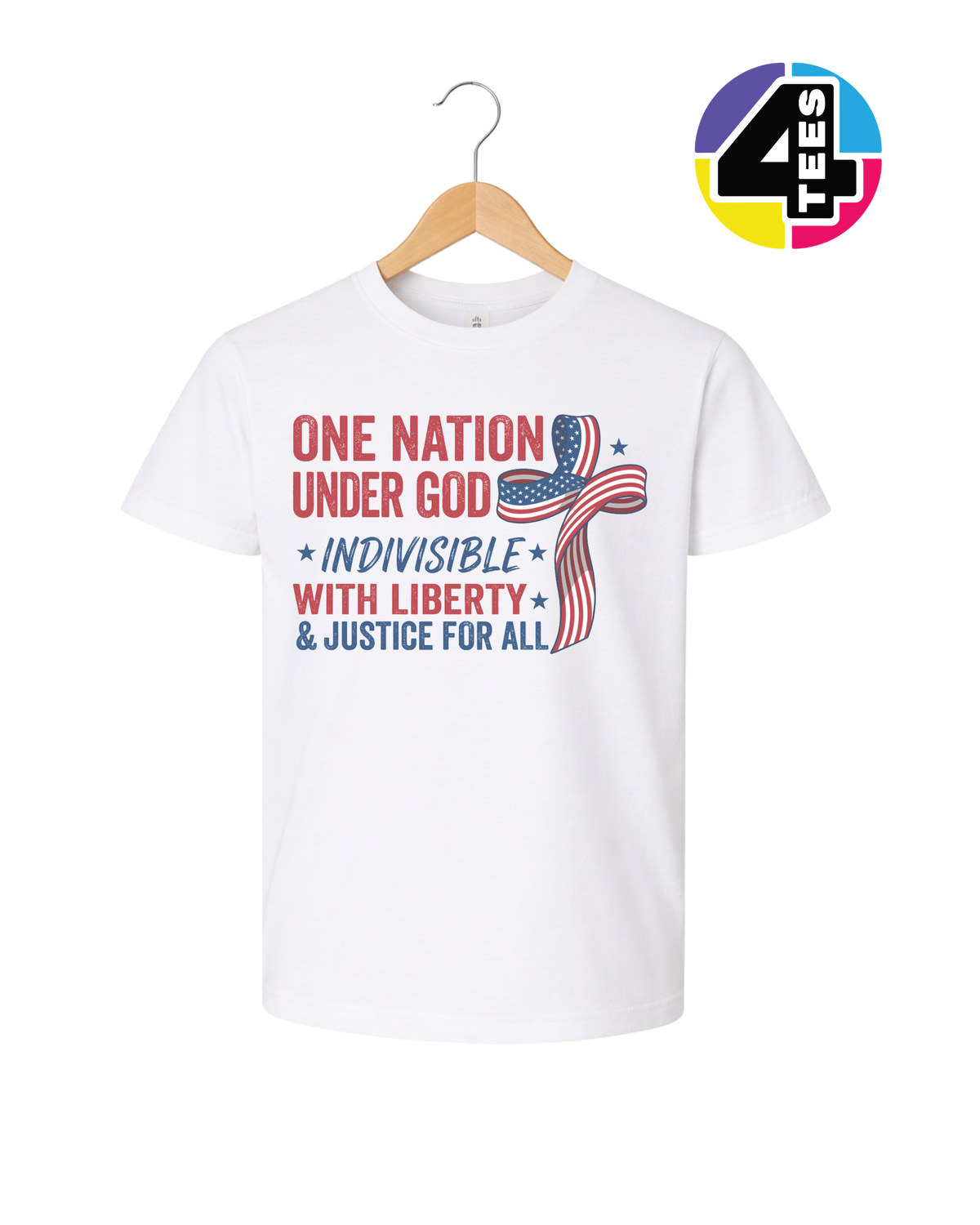 One Nation Liberty Ribbon Youth Tee