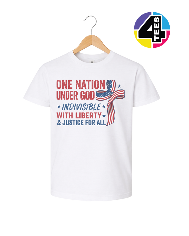 One Nation Liberty Ribbon Youth Tee