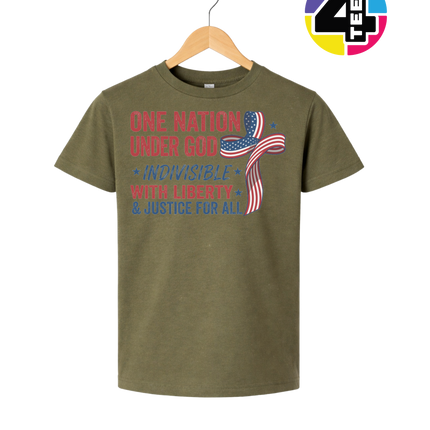 One Nation Liberty Ribbon Youth Tee