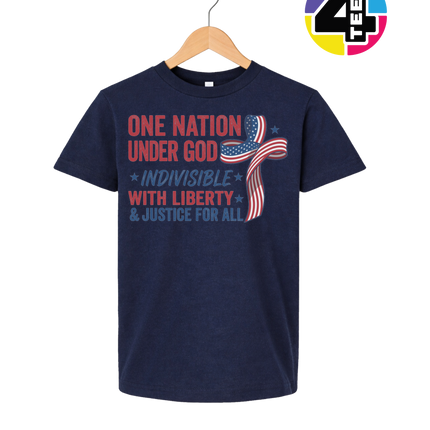 One Nation Liberty Ribbon Youth Tee