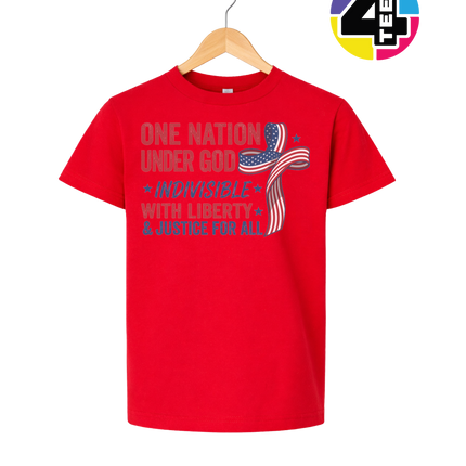 One Nation Liberty Ribbon Youth Tee