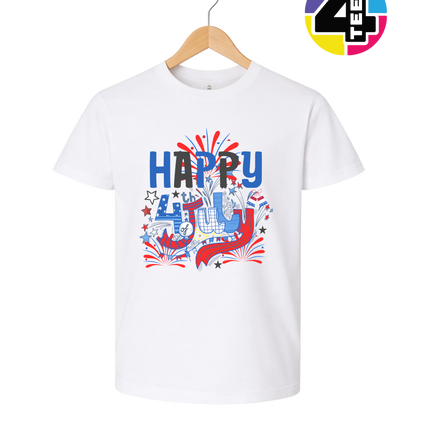 Happy 4th Fireworks Celebration Youth Tee