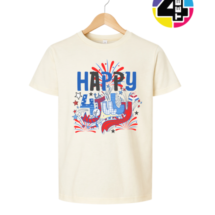 Happy 4th Fireworks Celebration Youth Tee