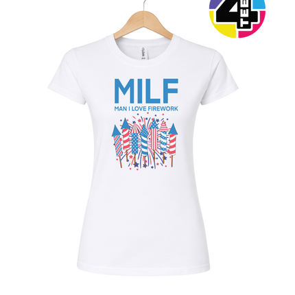 MILF Man I Love Fireworks Women's Tee