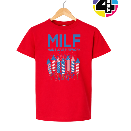 MILF Man I Love Fireworks Youth Tee