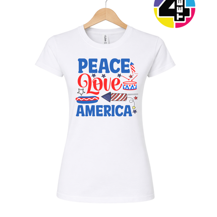Peace Love America Women's Tee