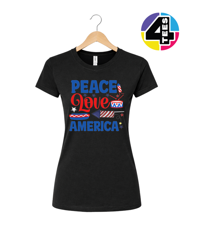 Peace Love America Women's Tee