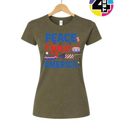 Peace Love America Women's Tee