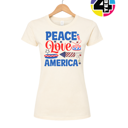 Peace Love America Women's Tee