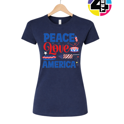 Peace Love America Women's Tee