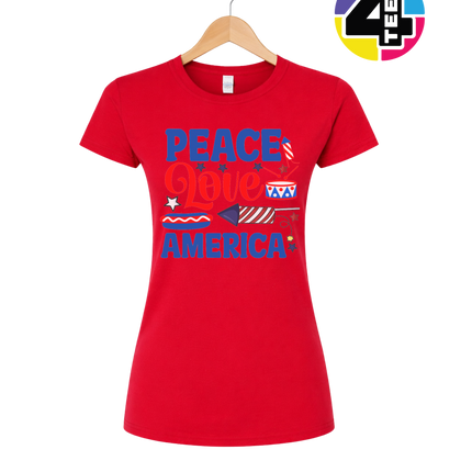 Peace Love America Women's Tee