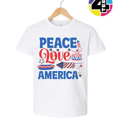 Peace Love America Youth Tee